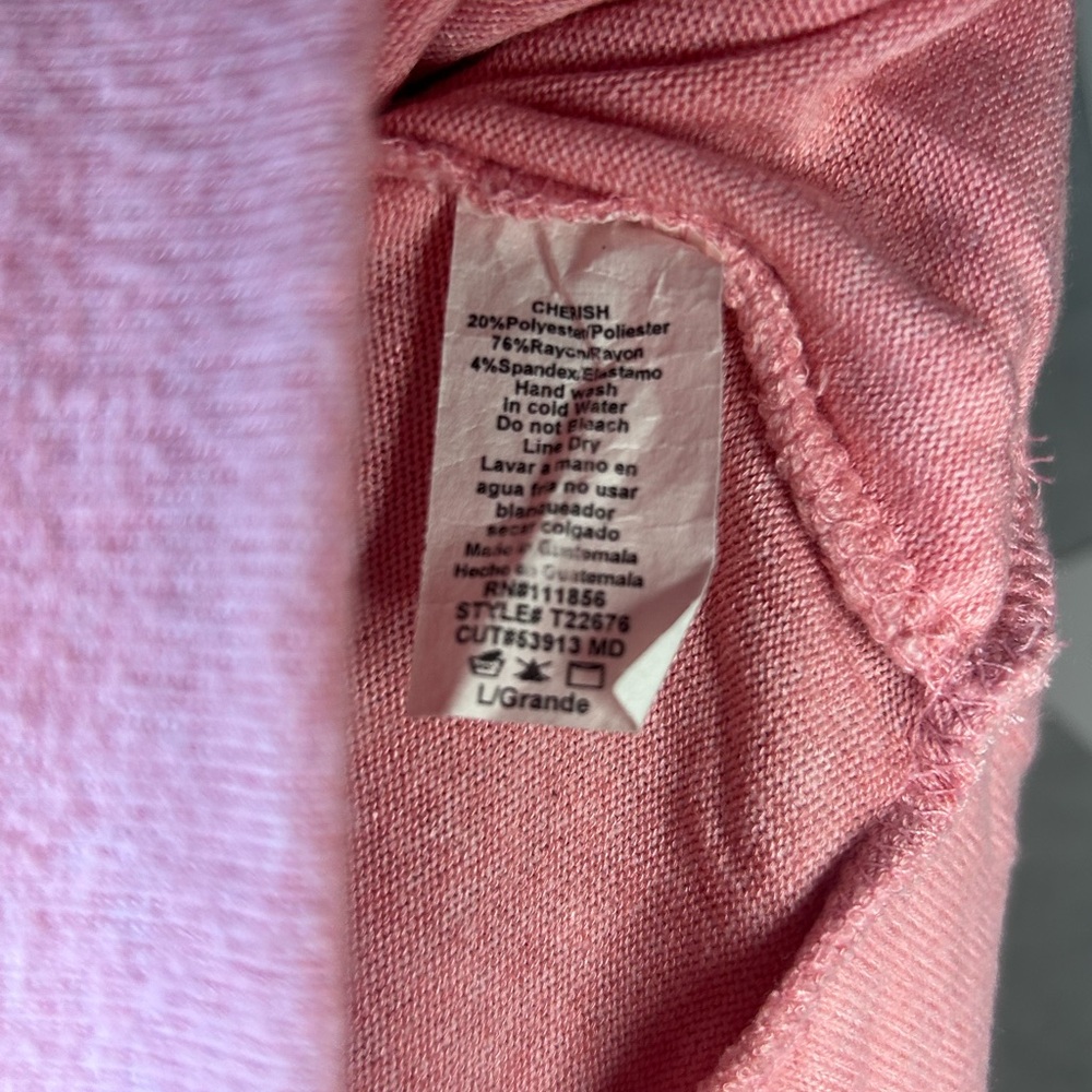 Pink Wrap-Style Top - Picture 2 of 3